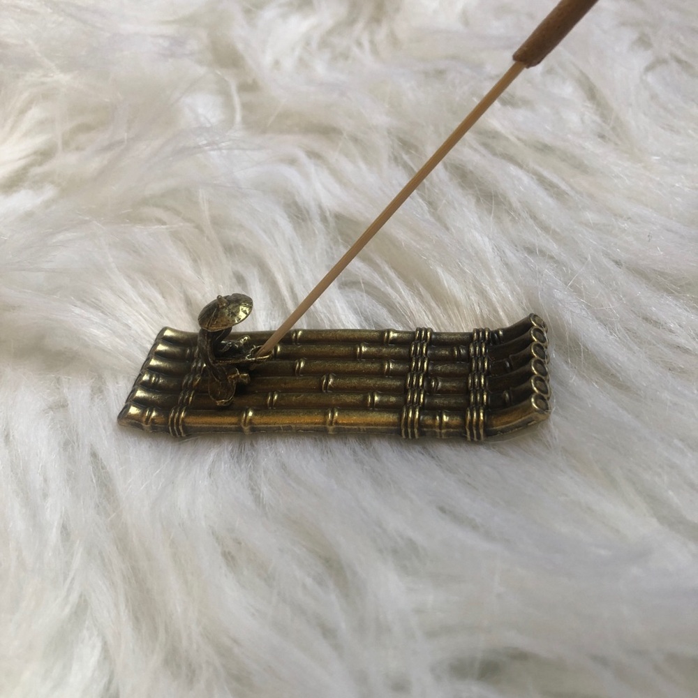 Creative unique novelty incense burner fisherman on a raft boat